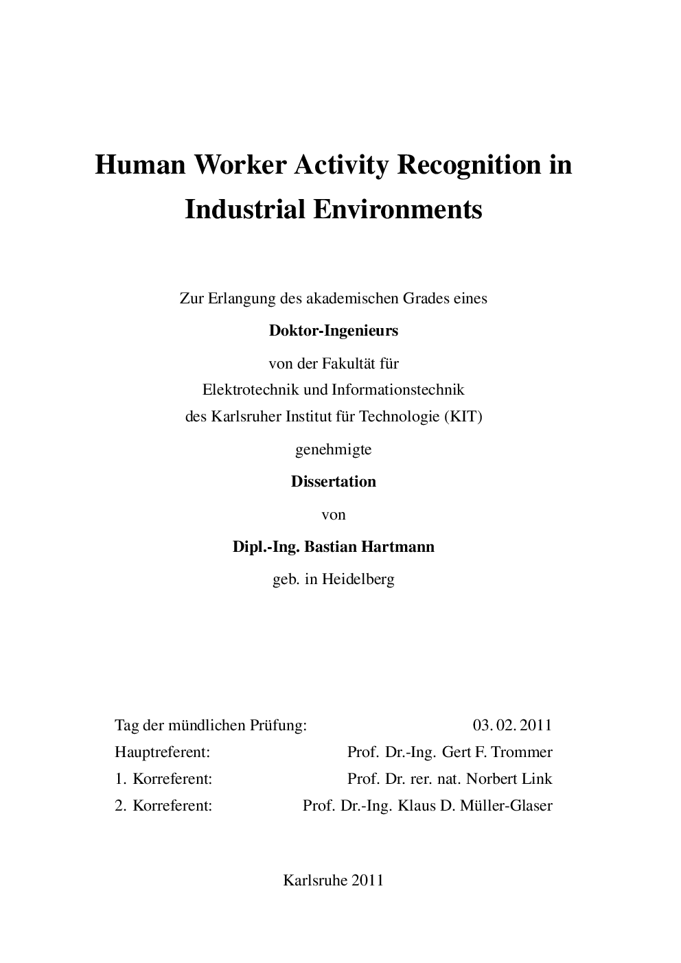 Human Worker Activity Recognition In Industrial Environments - Page 4