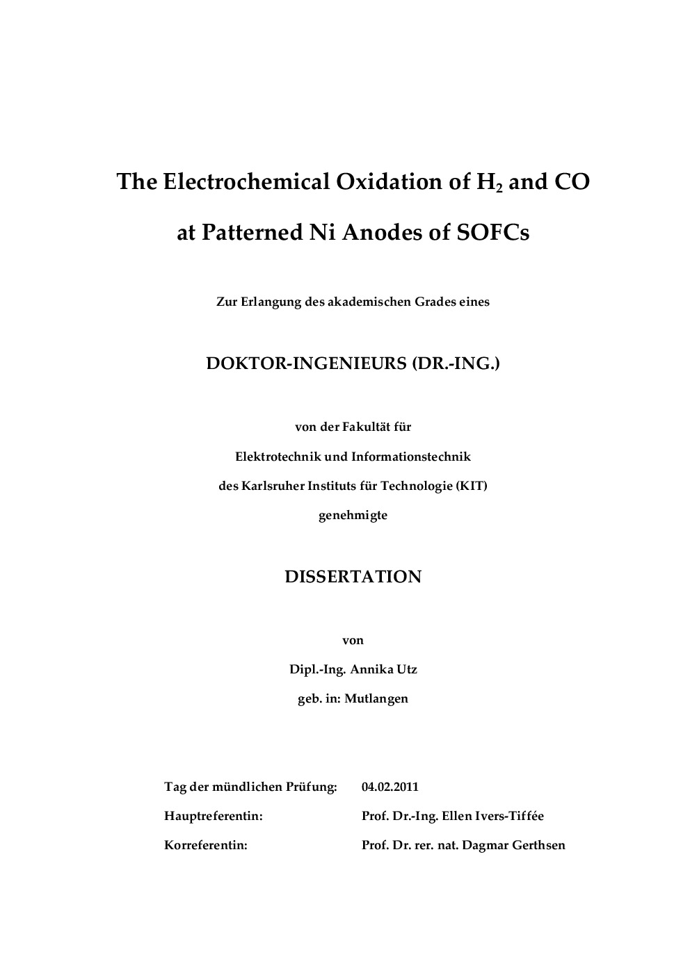 The Electrochemical Oxidation Of H2 And CO At Patterned Ni Anodes Of SOFCs - Page 5
