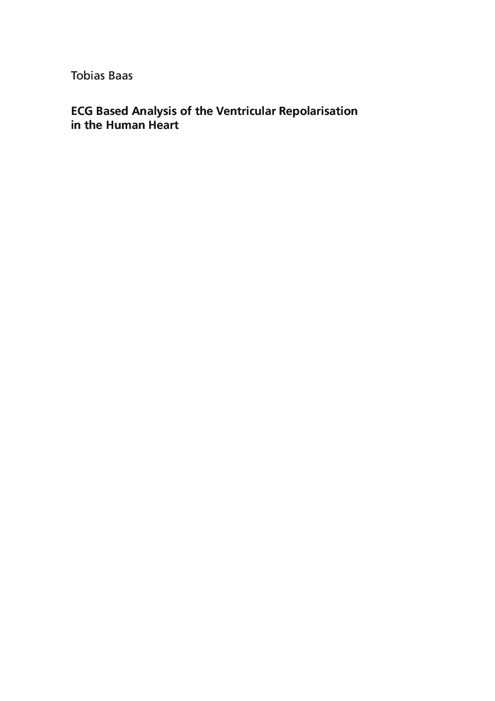 ECG Based Analysis Of The Ventricular Repolarisation In The Human Heart - Page 3