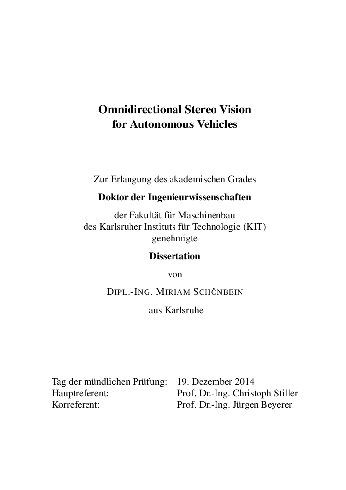 Omnidirectional Stereo Vision For Autonomous Vehicles - Page 4