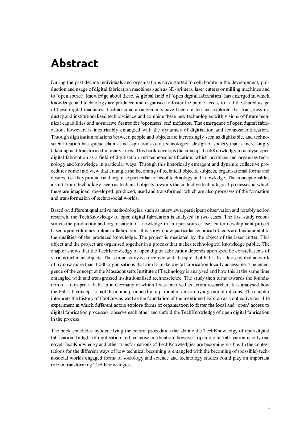 Opening Digital Fabrication: Transforming Techknowledgies - Page 5