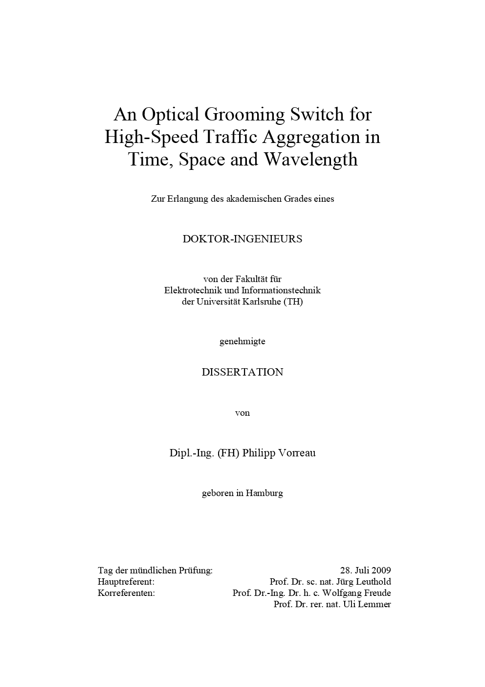 An Optical Grooming Switch For High-speed Traffic Aggregation - Page 3