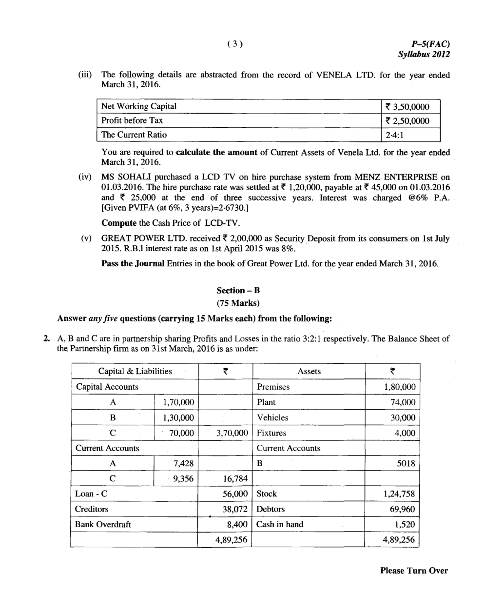 CMA Intermediate Group I Syllabus-2012 (Financial Accounting Paper-05 Question Paper With Solution)-June 2016 - Page 4