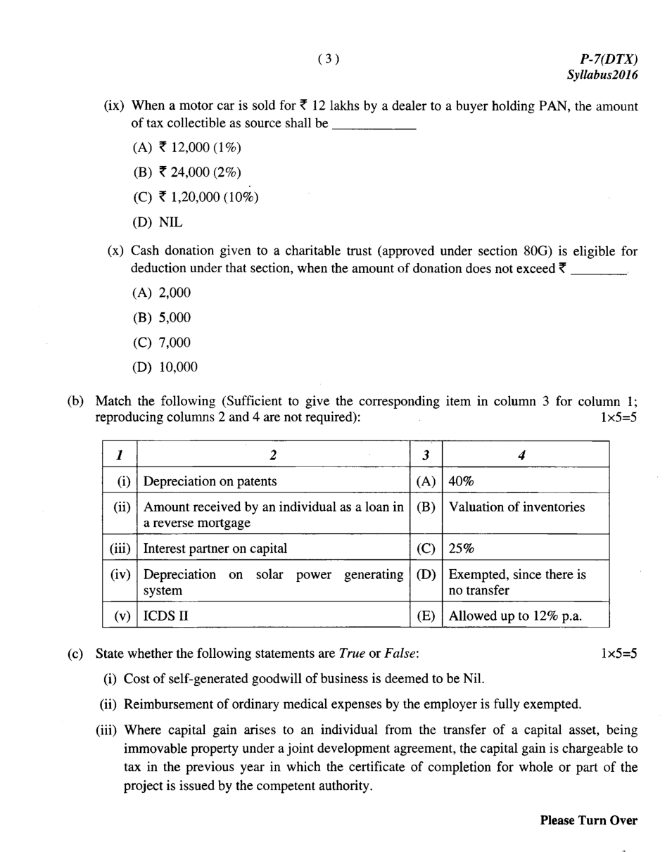 CMA Intermediate Group I Syllabus-2016 (Direct Taxation Paper- 07 Question Paper With Solution)-December 2018 - Page 4