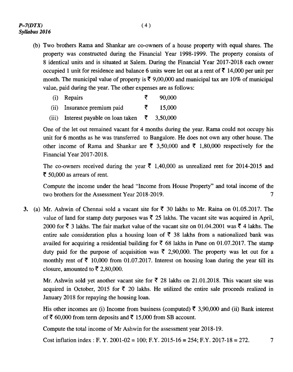 CMA Intermediate Group I Syllabus-2016 (Direct Taxation Paper- 07 Question Paper With Solution)-June 2018 - Page 5