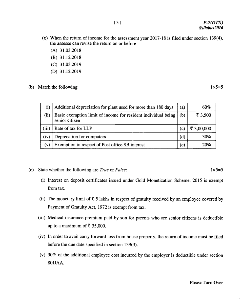 CMA Intermediate Group I Syllabus-2016 (Direct Taxation Paper-07 Question Paper With Solution)-December 2017 - Page 4