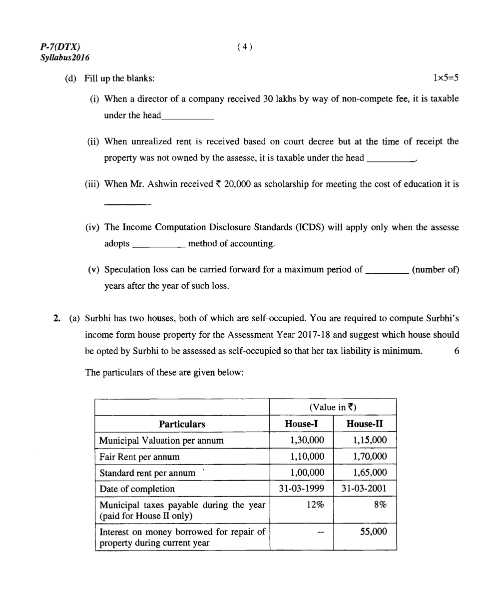 CMA Intermediate Group I Syllabus-2016 (Direct Taxation Paper-07 Question Paper With Solution)-December 2017 - Page 5