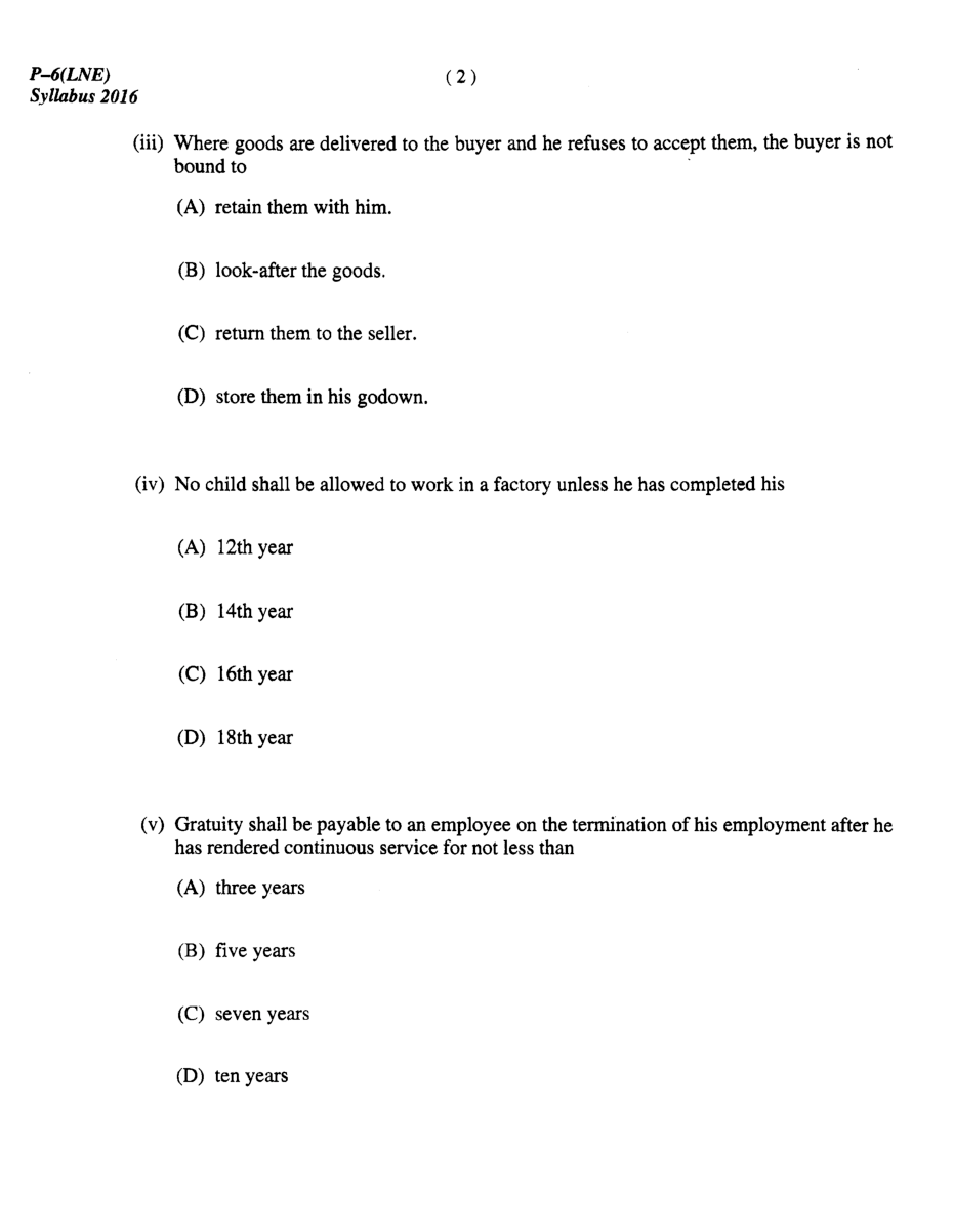 CMA Intermediate Group I Syllabus-2016 (Laws And Ethics Paper- 06 Question Paper With Solution)-December 2018 - Page 3