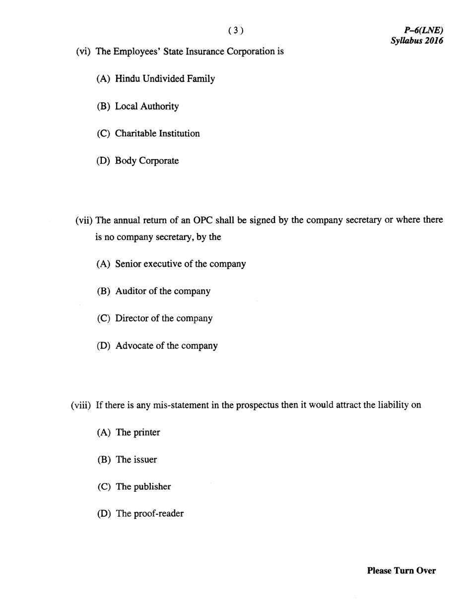 CMA Intermediate Group I Syllabus-2016 (Laws And Ethics Paper- 06 Question Paper With Solution)-December 2018 - Page 4