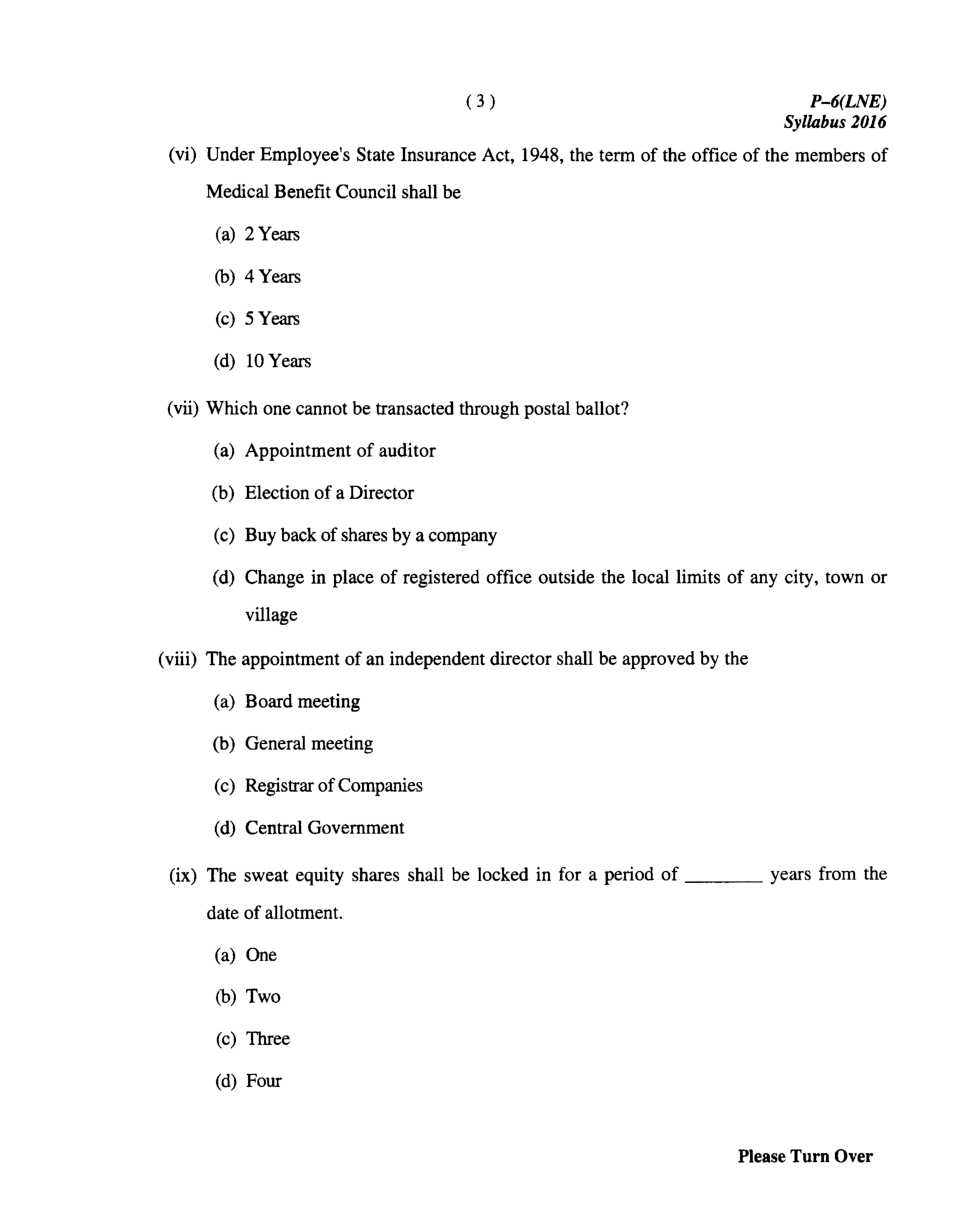 CMA Intermediate Group I Syllabus-2016 (Laws And Ethics Paper- 06 Question Paper With Solution)-June 2018 - Page 4