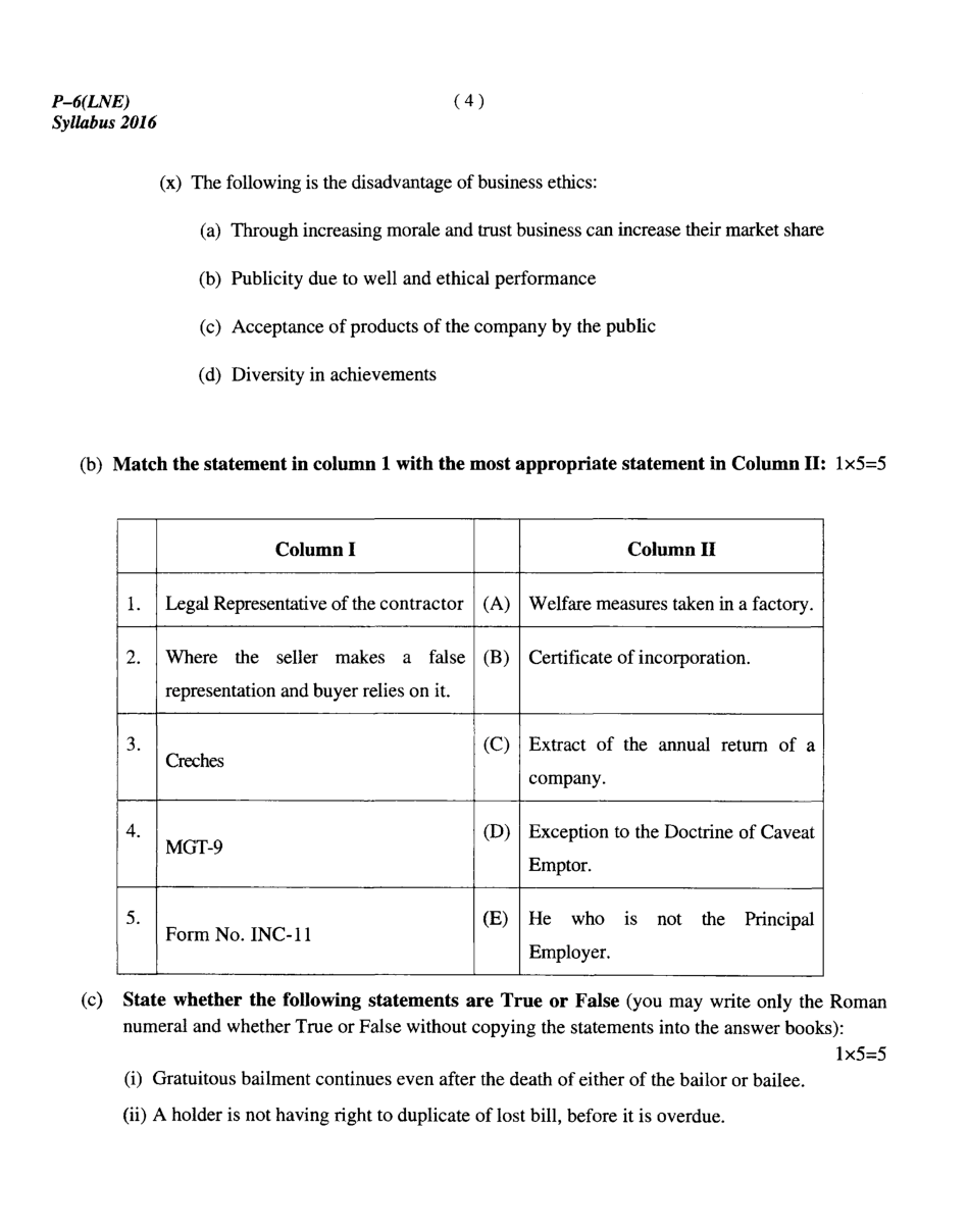 CMA Intermediate Group I Syllabus-2016 (Laws And Ethics Paper- 06 Question Paper With Solution)-June 2018 - Page 5