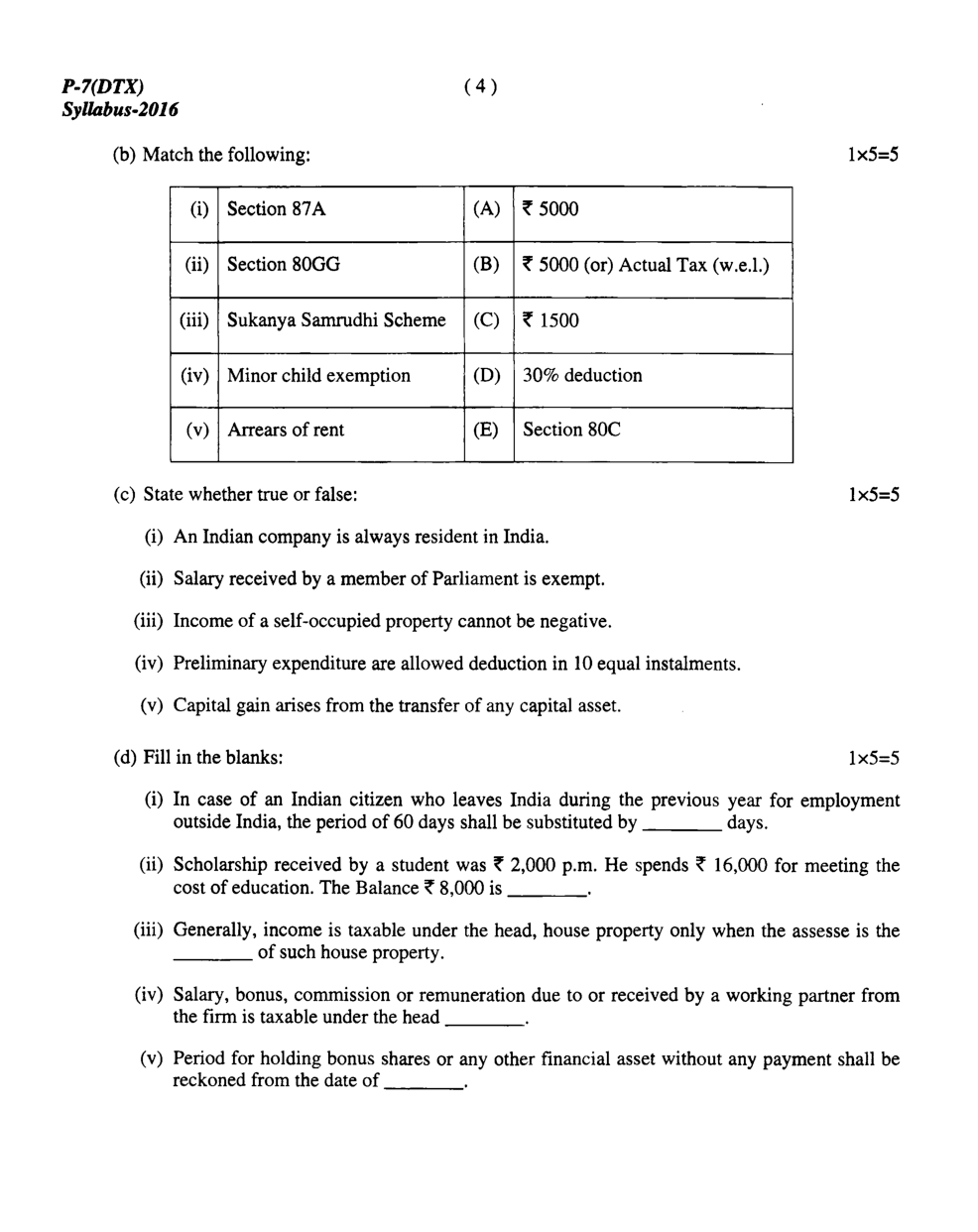 CMA Intermediate Group II Syllabus-2016 ( Direct Taxation Paper- 07 Question Paper With Solution)-June 2017 - Page 5