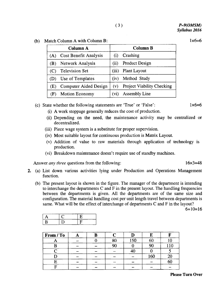 CMA Intermediate Group II Syllabus-2016 ( Operation Management And Strategic Management Paper-09 Question Paper With Solution)-June 2019 - Page 4
