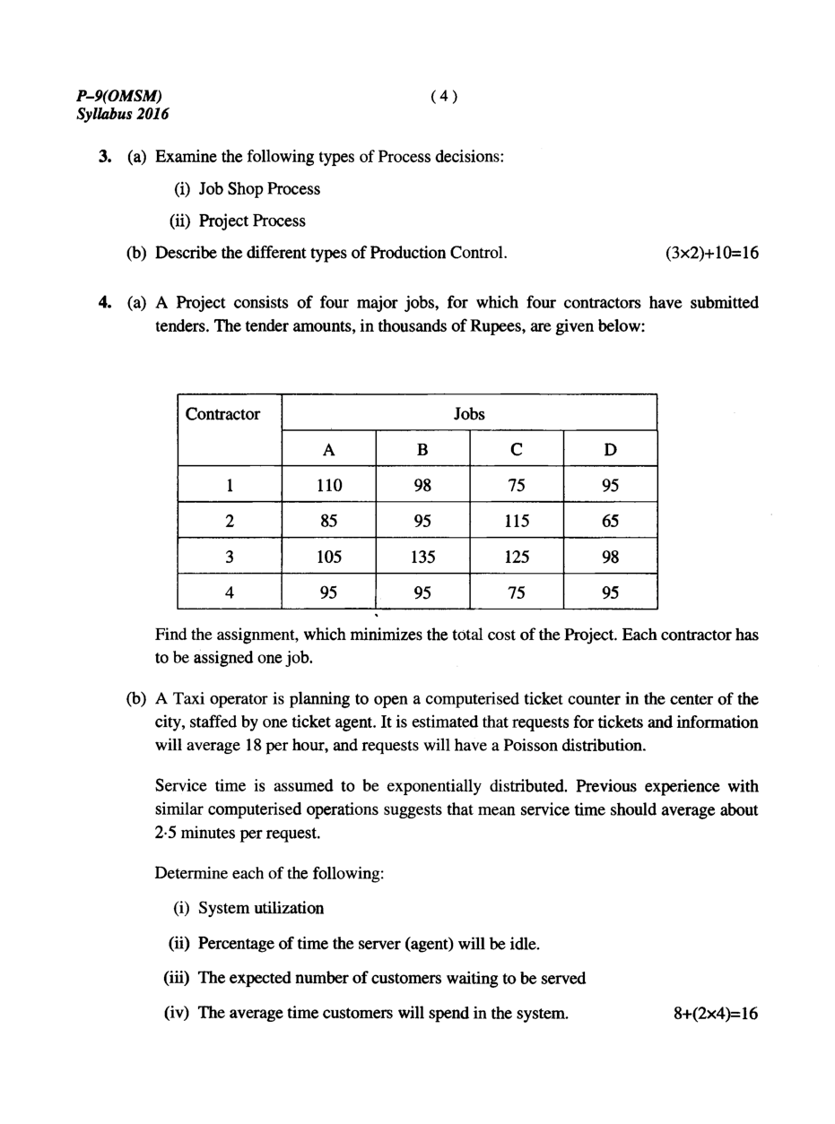 CMA Intermediate Group II Syllabus-2016 ( Operation Management And Strategic Management Paper-09 Question Paper With Solution)-June 2019 - Page 5