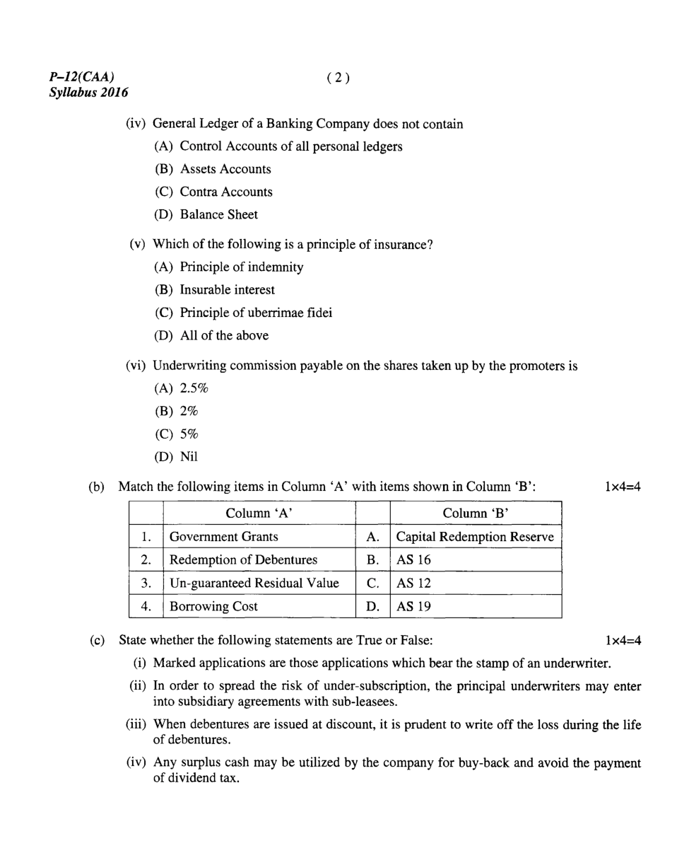 CMA Intermediate Group II Syllabus-2016 (Company Accounts And Audit Paper- 12  Question Paper With Solution)-June 2018 - Page 3