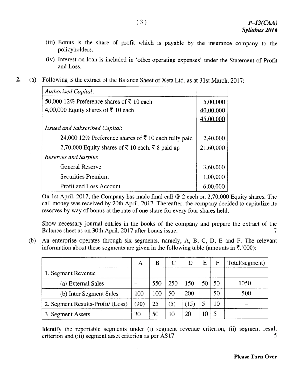 CMA Intermediate Group II Syllabus-2016 (Company Accounts And Audit Paper- 12 Question Paper With Solution)-December 2018 - Page 4