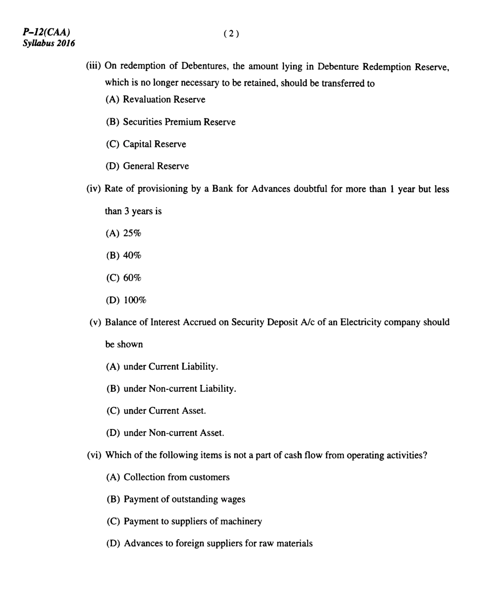 CMA Intermediate Group II Syllabus-2016 (Company Accounts And Audit Paper- 12 Question Paper With Solution)-June 2017 - Page 3