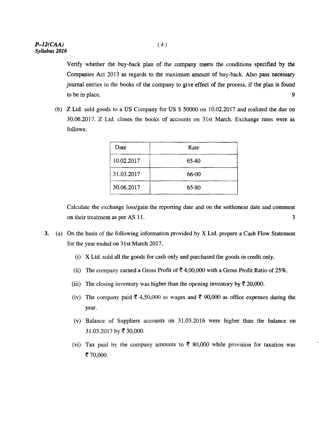 CMA Intermediate Group II Syllabus-2016 (Company Accounts And Audit Paper-12 Question Paper With Solution)-December 2017 - Page 5