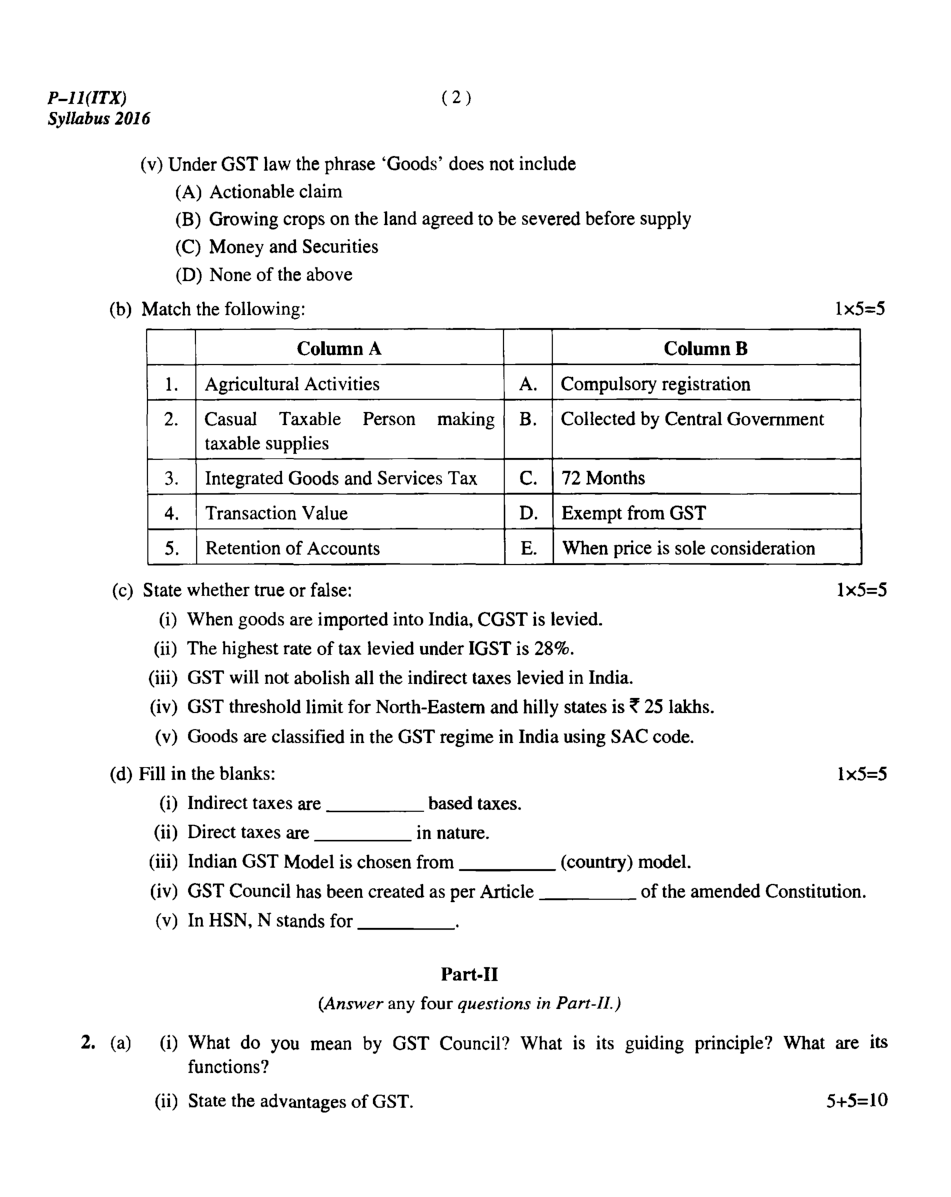 CMA Intermediate Group II Syllabus-2016 (Indirect Taxation Paper- 11 Question Paper With Solution)-June 2018 - Page 3