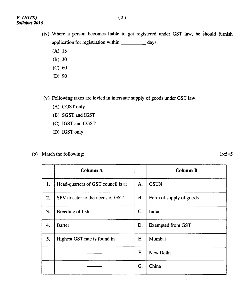 CMA Intermediate Group II Syllabus-2016 (Indirect Taxation Paper- 11 Question Paper With Solution)-December 2018 - Page 3