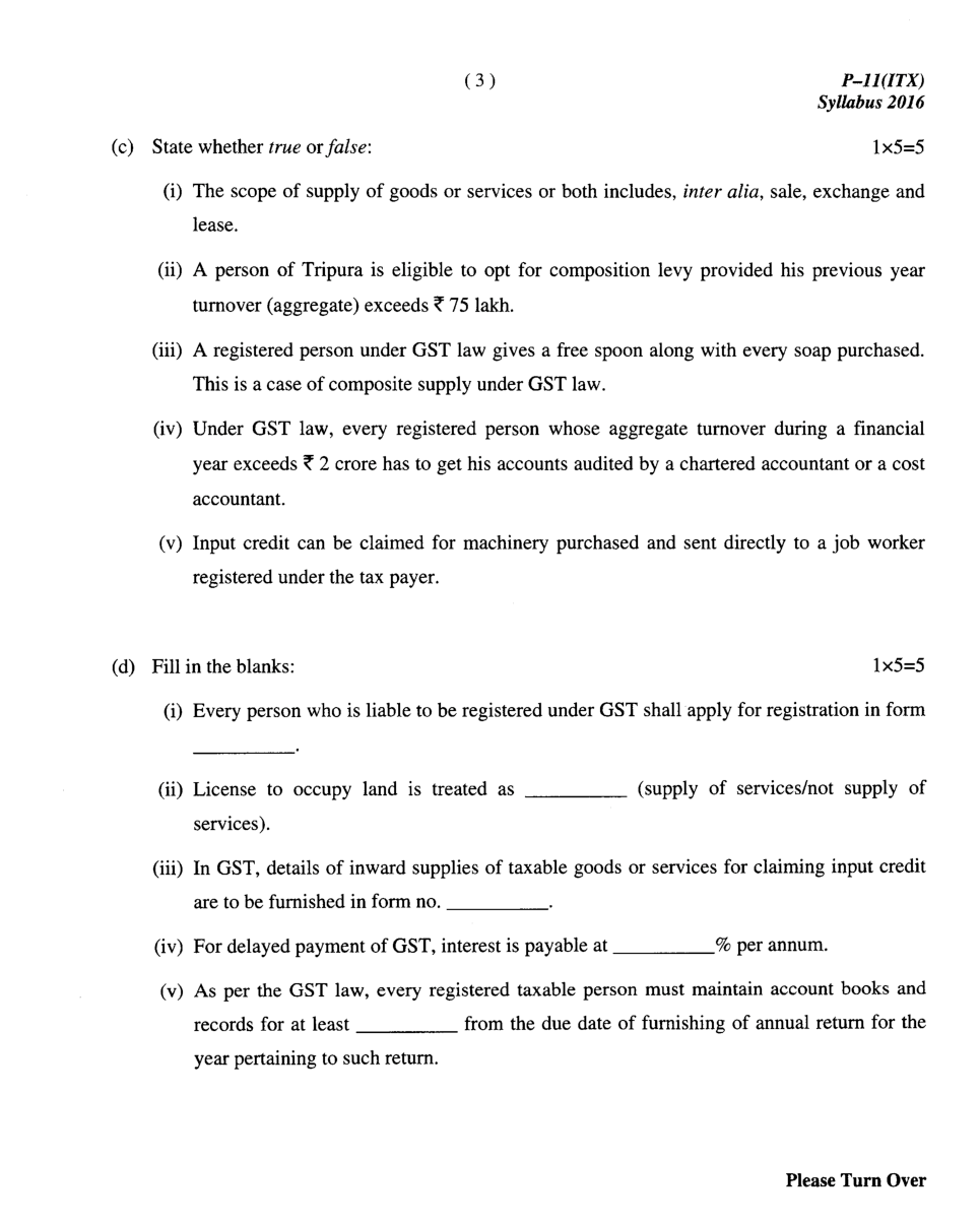 CMA Intermediate Group II Syllabus-2016 (Indirect Taxation Paper- 11 Question Paper With Solution)-December 2018 - Page 4