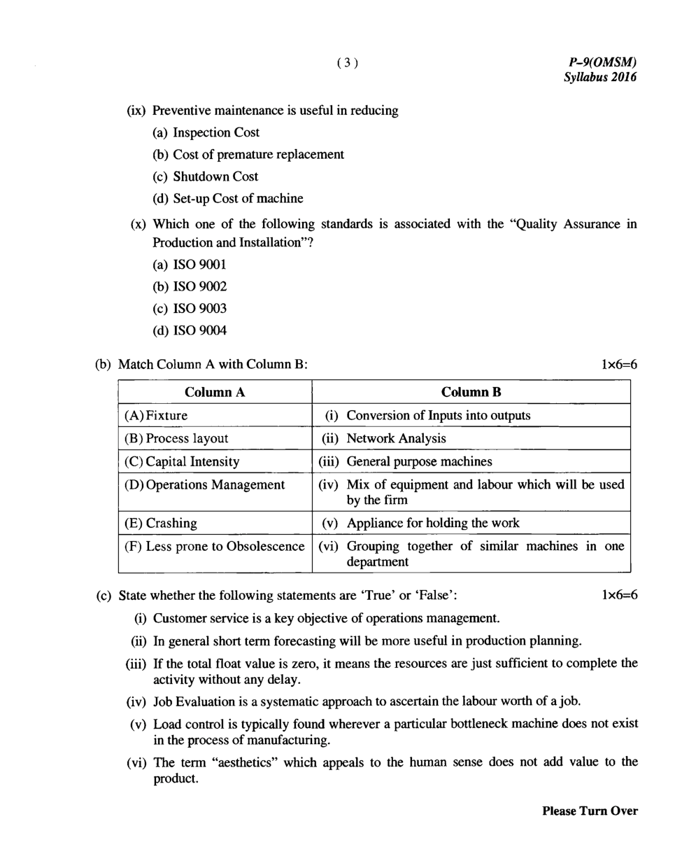 CMA Intermediate Group II Syllabus-2016 (Operation Management And Strategic Management Paper-09 Question Paper With Solution)-December 2017 - Page 4