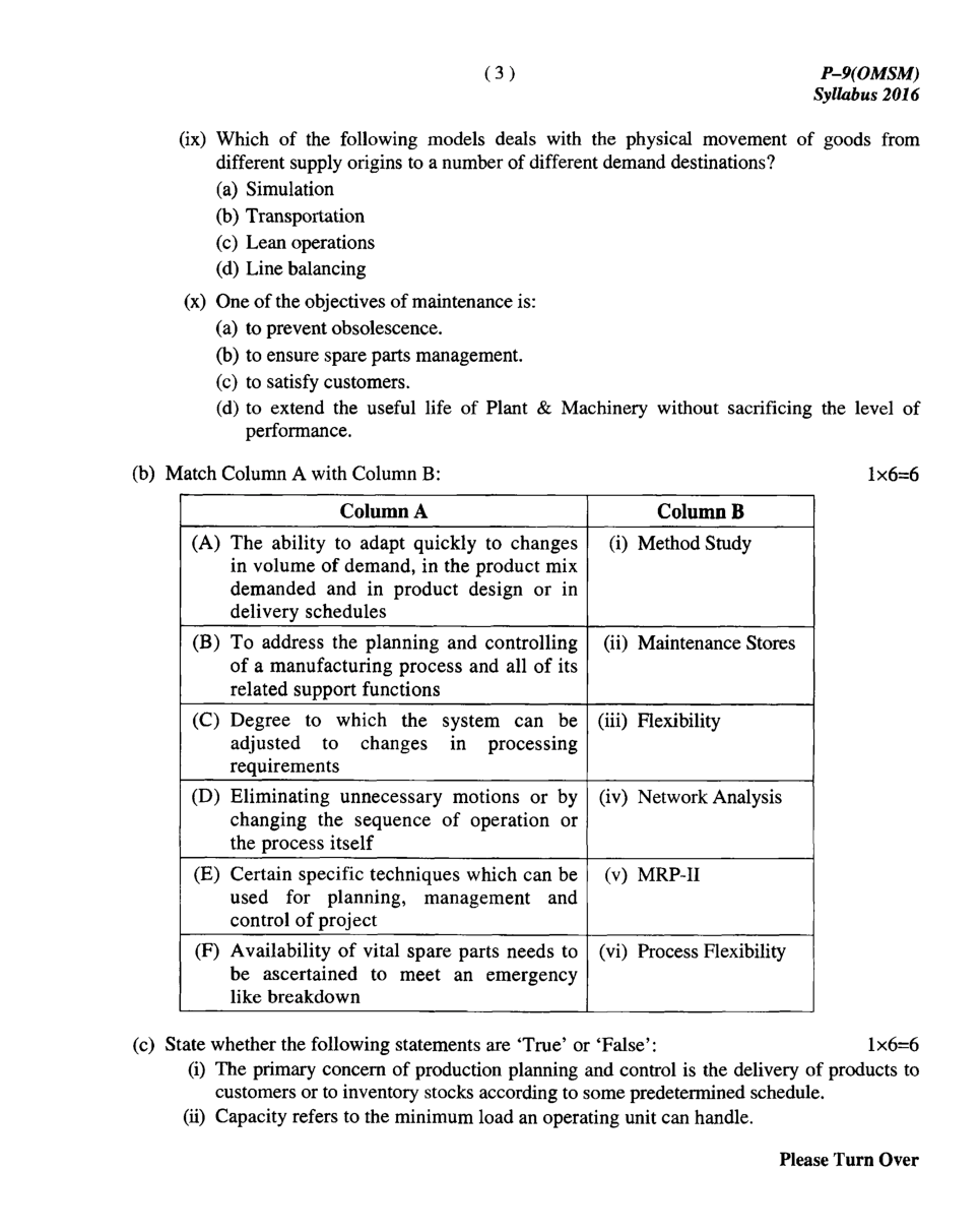 CMA Intermediate Group II Syllabus-2016 (Operations Management And Strategic Management Paper- 09 Question Paper With Solution)-June 2018 - Page 4