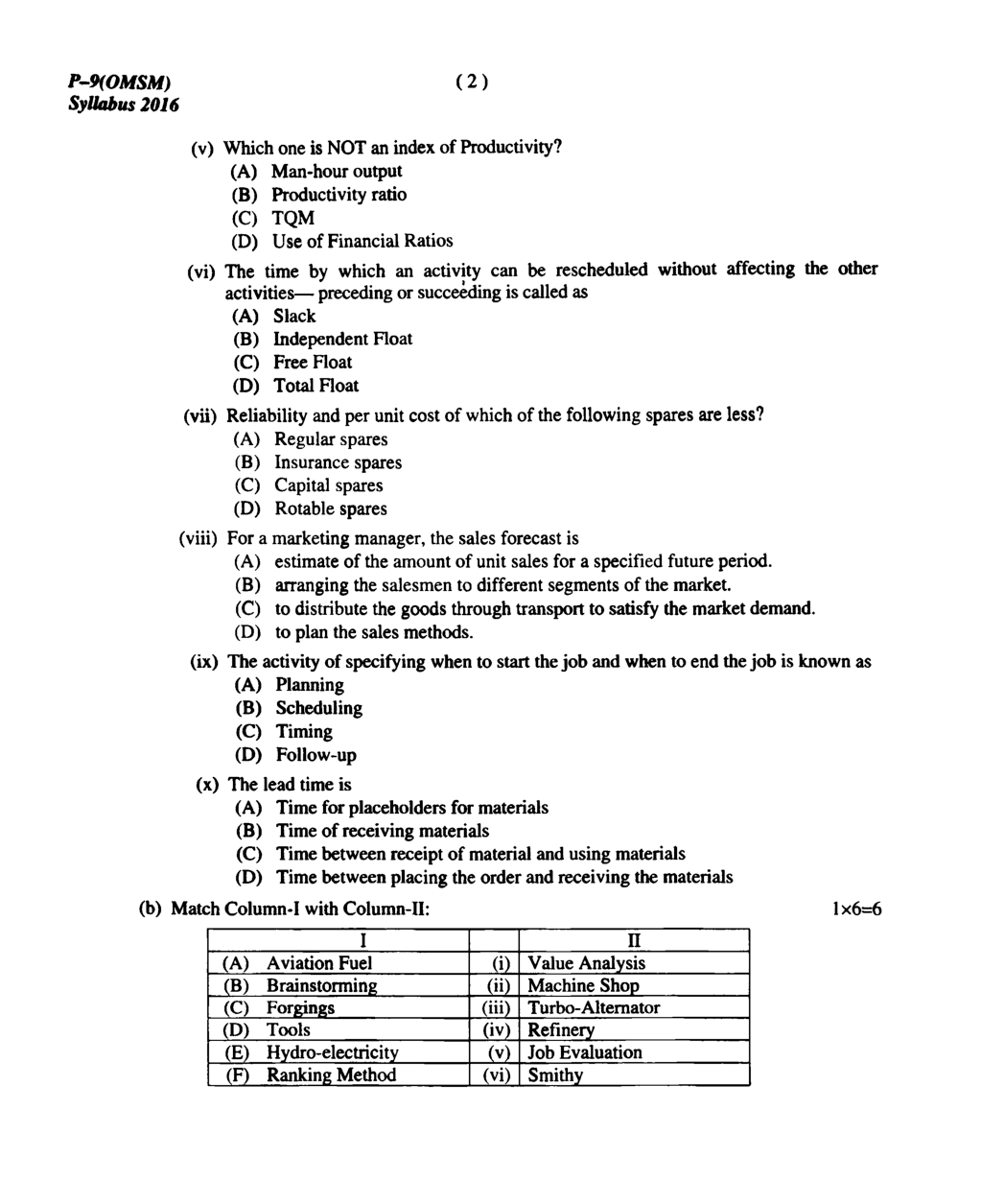 CMA Intermediate Group III Syllabus-2016 (Operations Management And Strategic Management Indirect Paper- 09 Question Paper With Solution)-June 2017 - Page 3