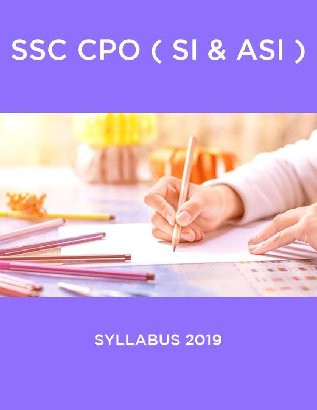 SSC CPO ( SI & ASI ) Syllabus 2019 - Page 1