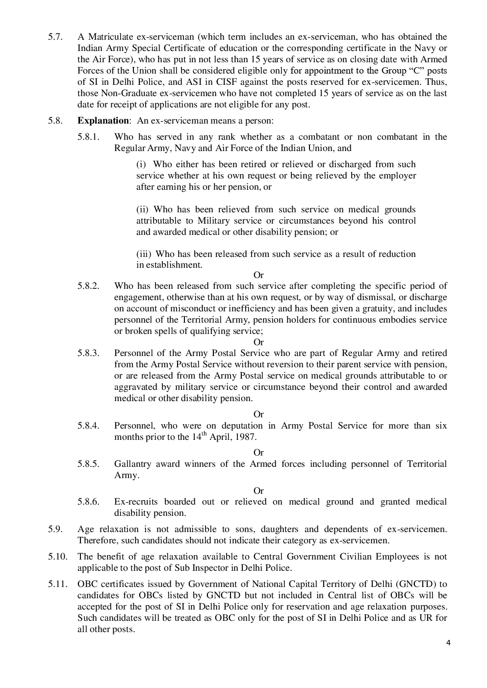 SSC CPO ( SI & ASI ) Syllabus 2019 - Page 5