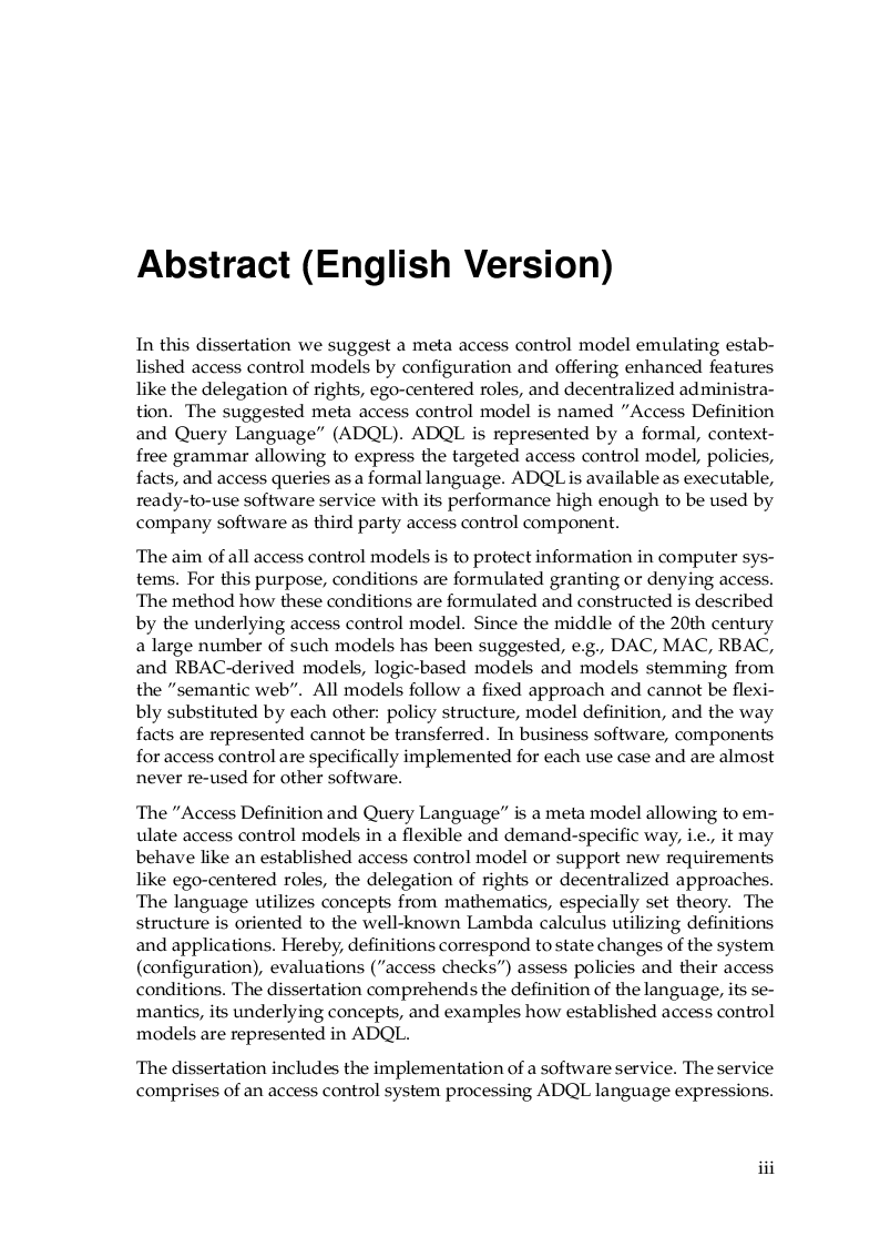 An Access Definition And Query Language - Page 5