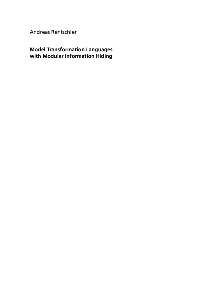 Model Transformation Languages With Modular Information Hiding - Page 3