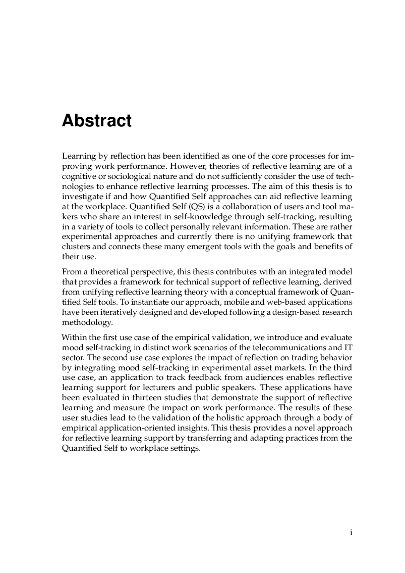Design And Application Of Quantified Self Approaches For Reflective Learning In The Workplace - Page 5