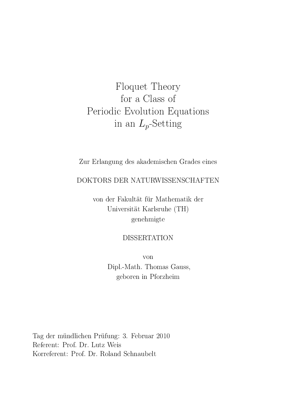 Floquet Theory For A Class Of Periodic Evolution Equations - Page 4