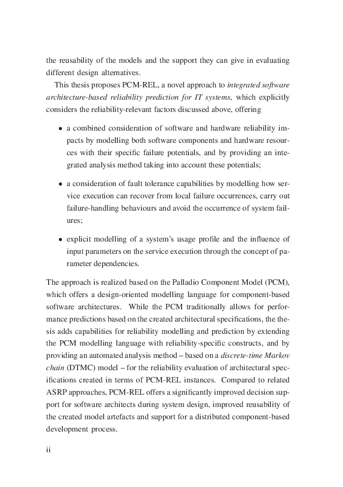 Integrated Software Architecture-based Reliability Prediction For It Systems - Page 5