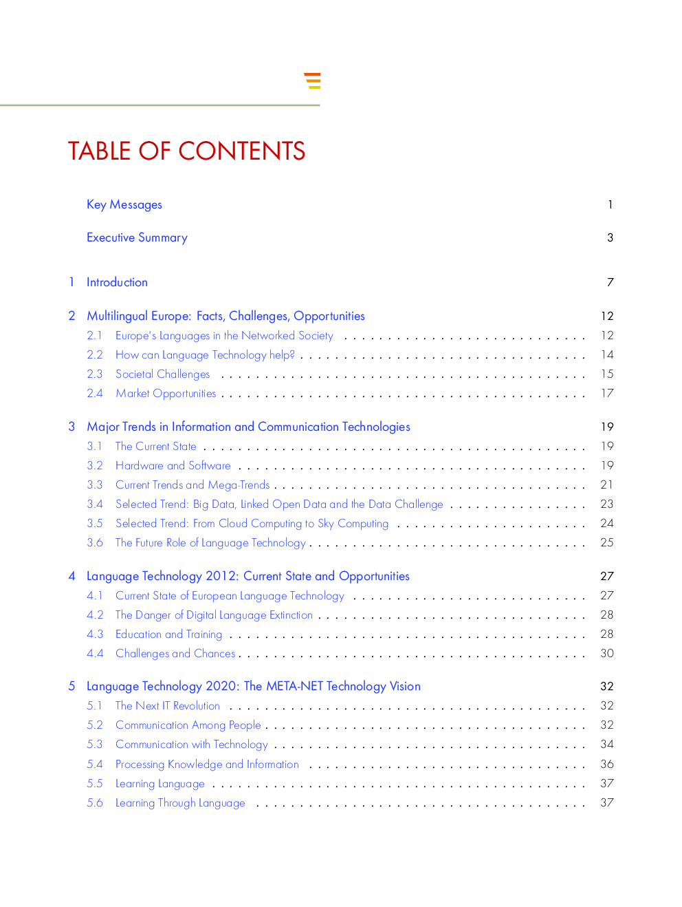 Strategic Research Agenda For Multilingual Europe 2020 - Page 5