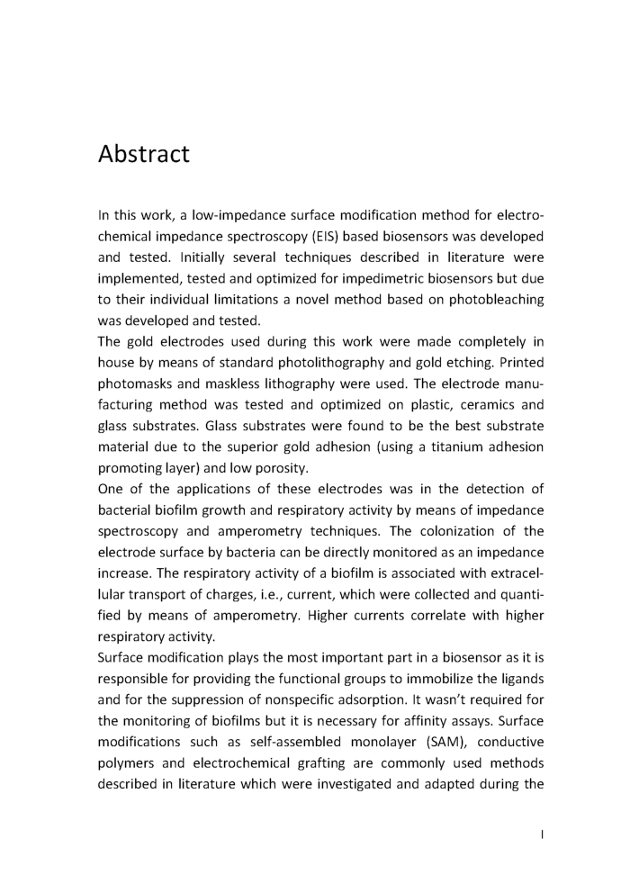 Development Of Eclectrochemical Biosensor Platform - Page 3