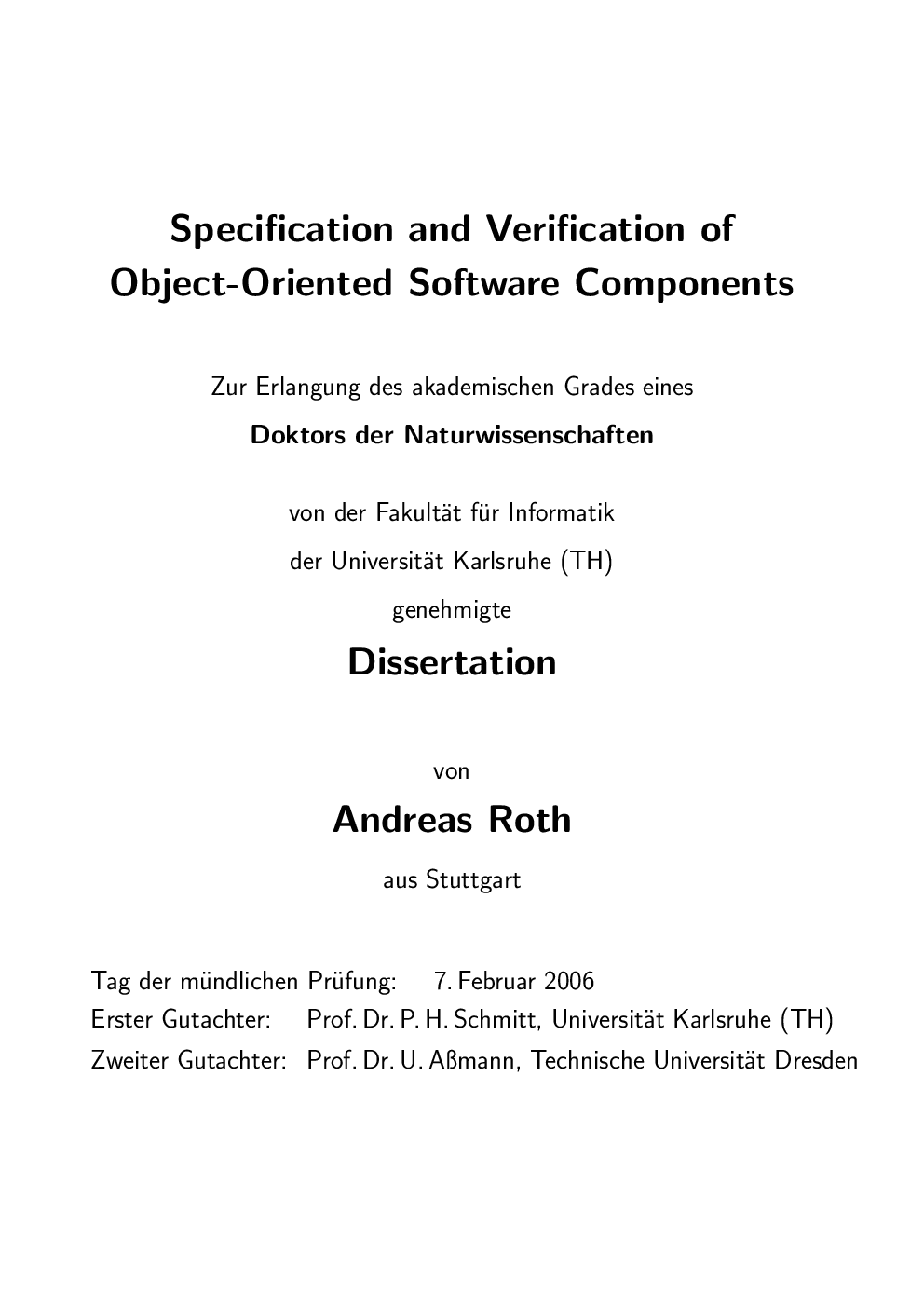 Specification And Verification Of Object-Oriented Software Components 2011 - Page 5