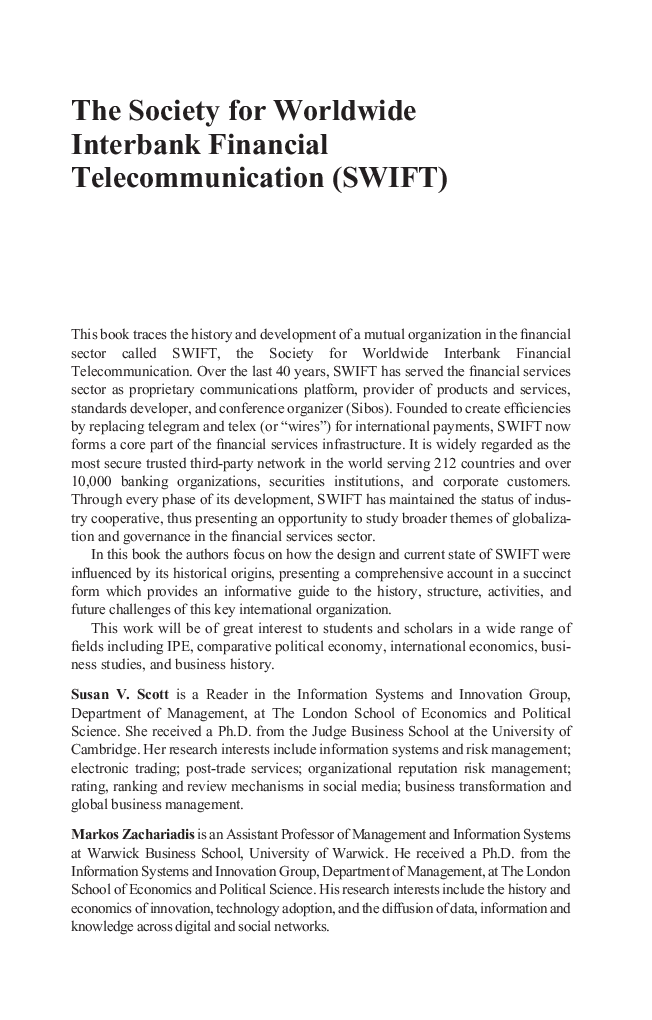 The Society For Worldwide Interbank Financial Telecommunication - Page 2