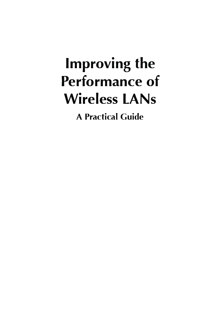 Improving The Performance Of Wireless LANs - Page 2