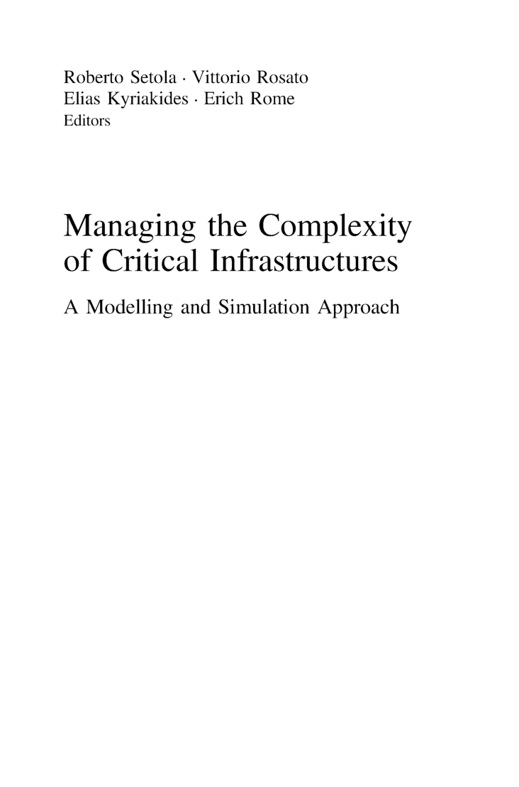 Managing The Complexity Of Critical Infrastructures Volume-I - Page 4