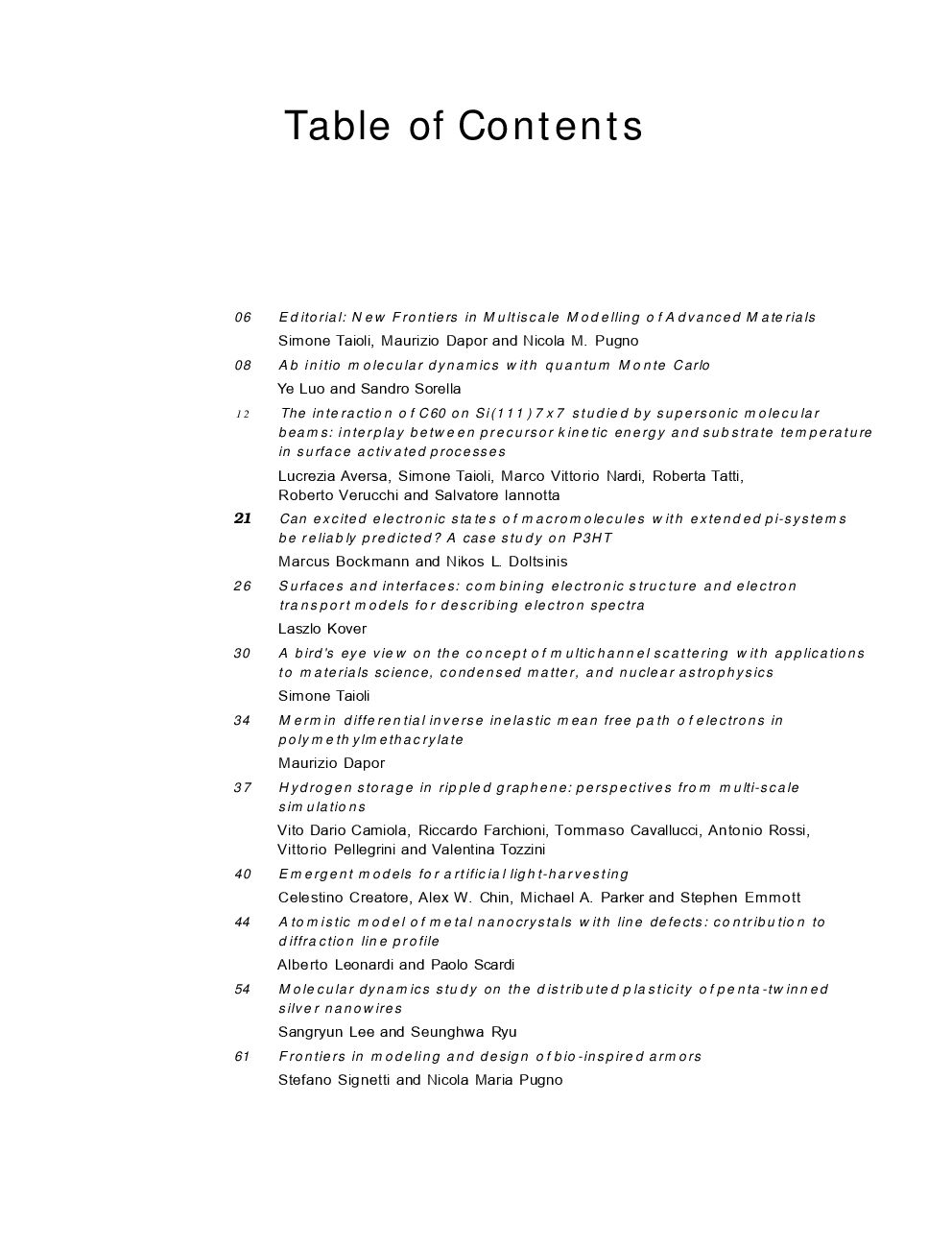 Multiscale Modelling of Advanced Materials - Page 4