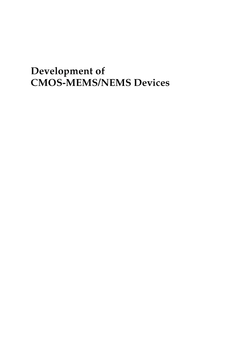 Development Of CMOS MEMS NEMS Devices - Page 2