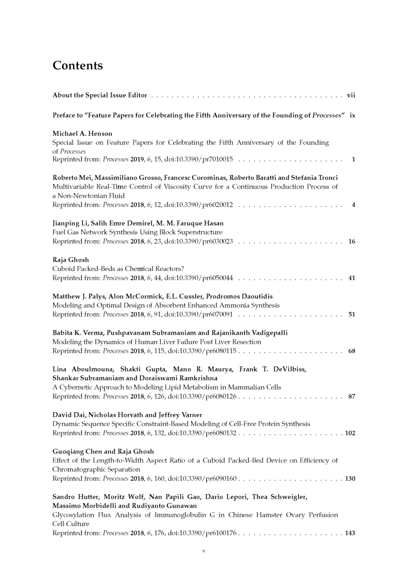 Feature Papers For Celebrating The Fifth Anniversary Of The Founding Of Processes - Page 4