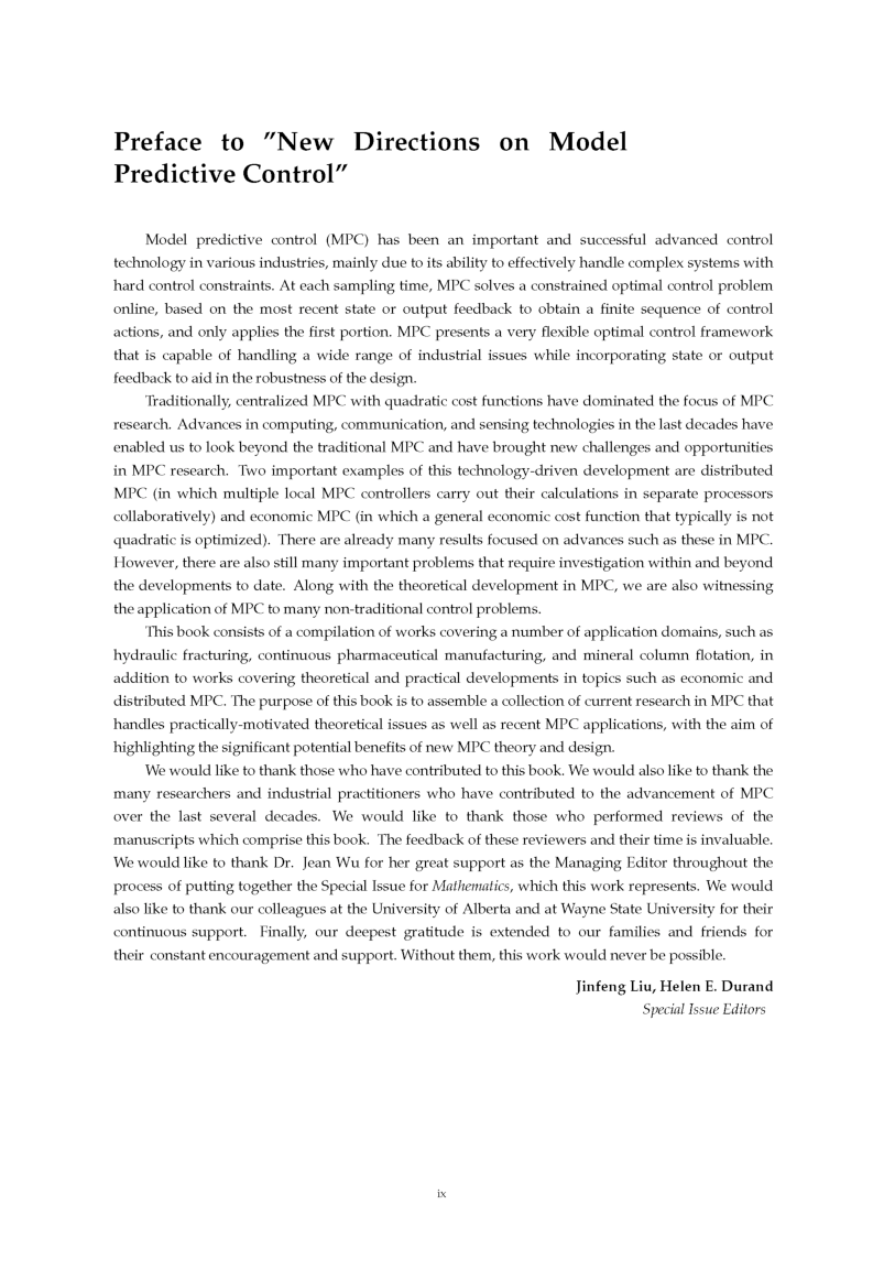 New Directions On Model Predictive Control - Page 4