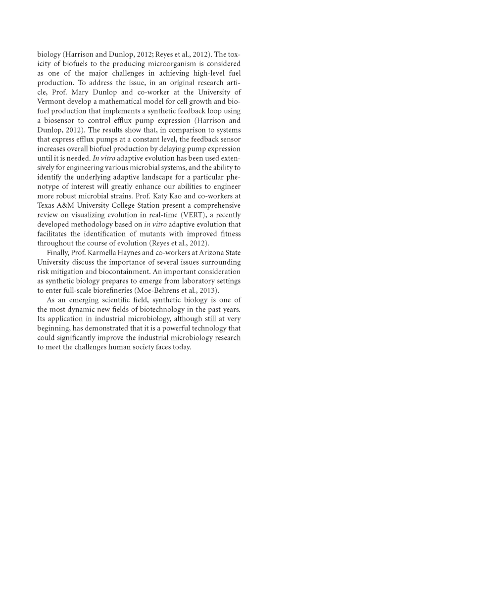 Synthetic Biology Applications In Industrial Microbiology - Page 5