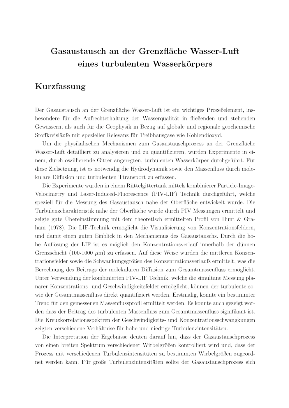 Gas Transfer At The Air Water InterFace In A Turbulent Flow Environment - Page 3