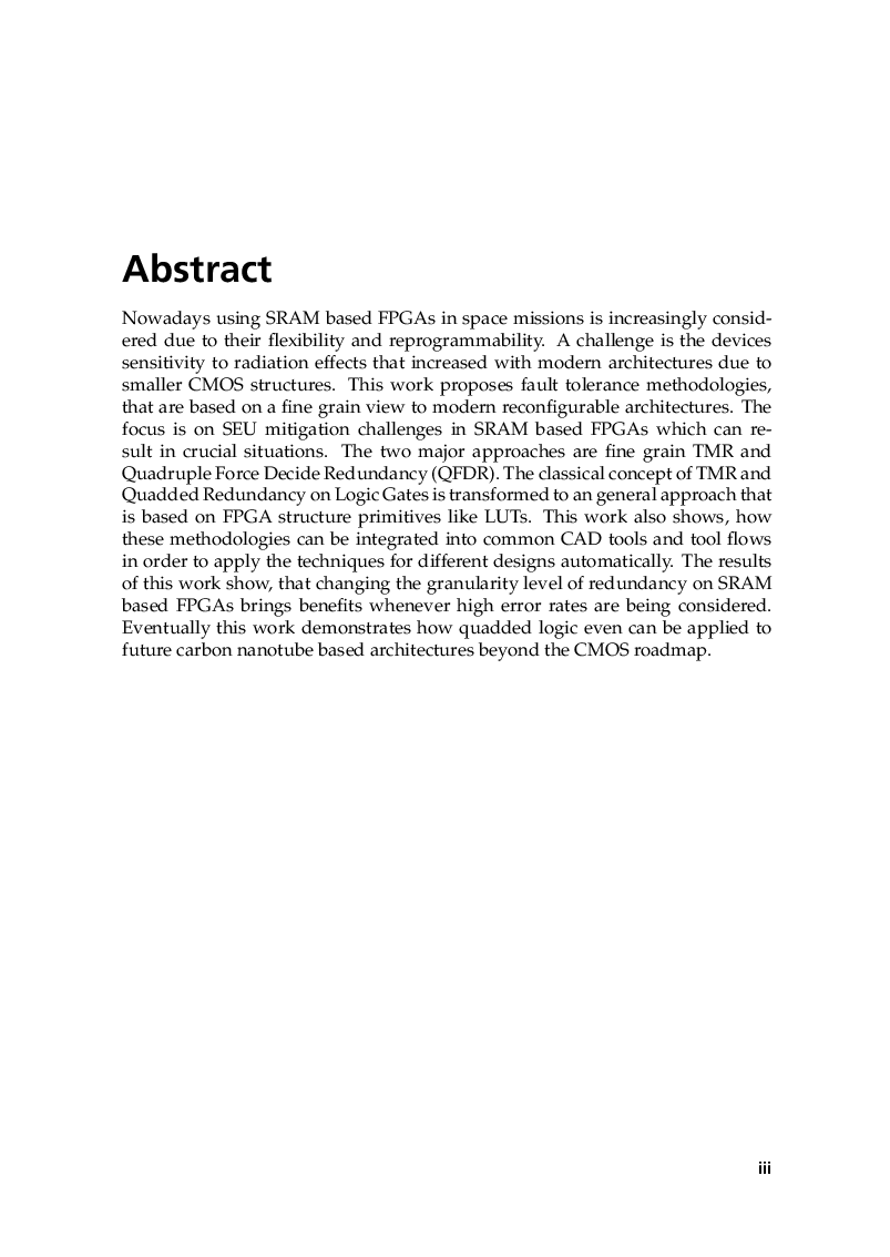 Using Fine Grain Approaches For Highly Reliable Design Of FPGA-based Systems In Space - Page 5