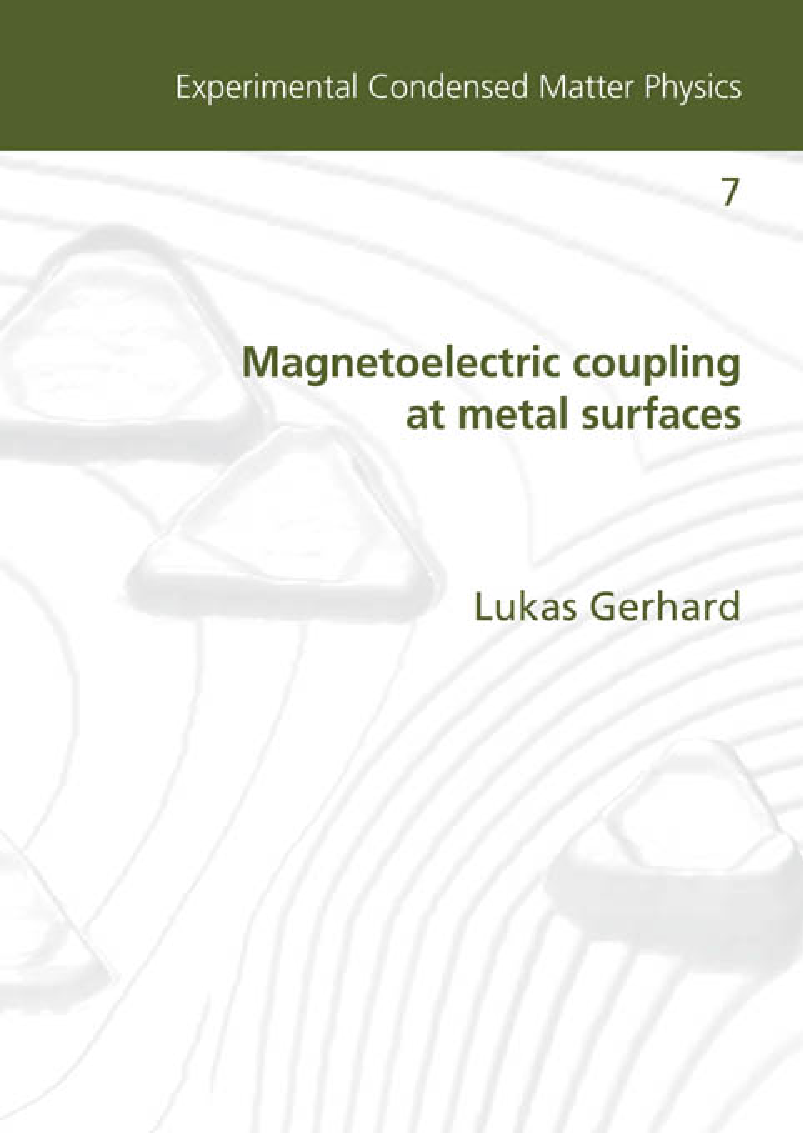 Magnetoelectric Coupling At Metal Surfaces - Page 1