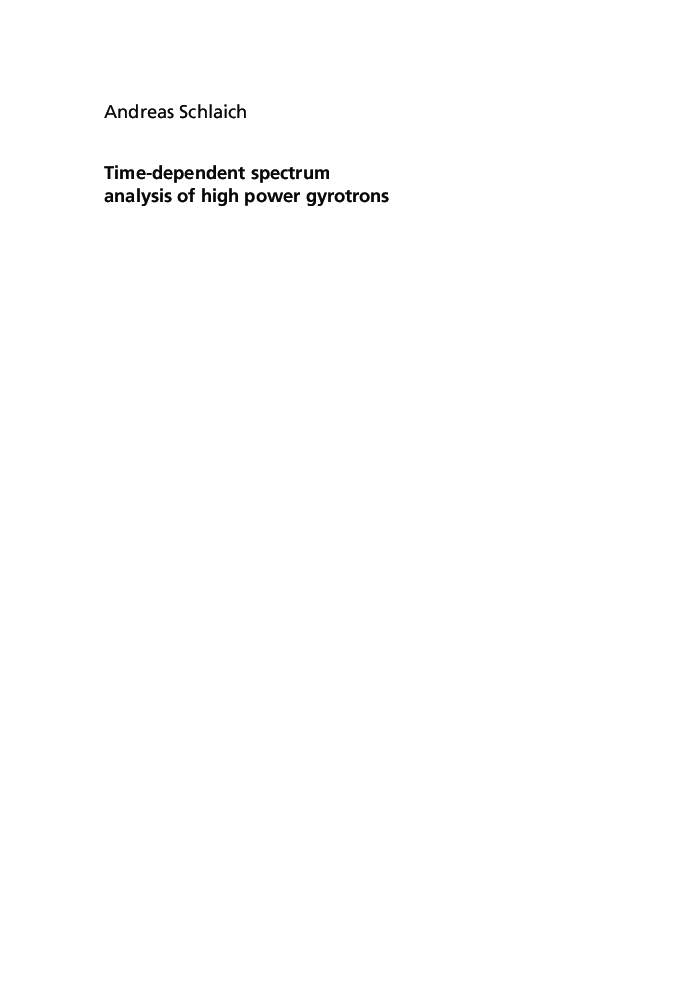 Time-Dependent Spectrum Analysis Of High Power Gyrotrons - Page 3